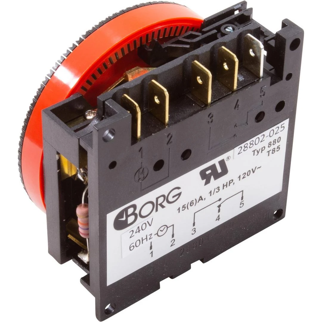 Diehl - 24 Hr Spa Timer, SPDT 240V, 5-Term Orange Panel Mount 3 Diehl - 24 Hr Spa Timer, SPDT 240V, 5-Term Orange Panel Mount