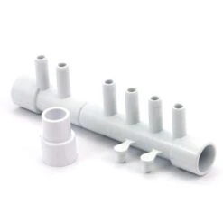 Waterway - Manifold, 1/2 Inch S X 1/2 Inch S X (6) 3/8 Inch SB (w/ (1) 1/2 Inch Plug & (2) 3/8 Inch Plugs