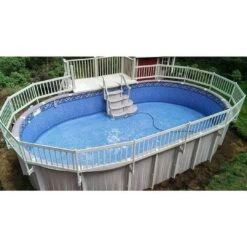 Vinyl Works Of Canada - Resin Above Ground Pool Fence Kit, 3 Sections -AquaEssentials Store Premium 24in Resin Above Ground Pool Fence Kits 2