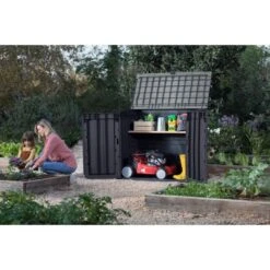 Keter - Store-It-Prime Resin Storage Shed, Black -AquaEssentials Store Store It Prime Resin Storage Shed Black 3