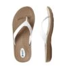 Okabashi - Flip Flops Breeze Toffee/White, Medium -AquaEssentials Store White