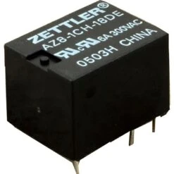 Zettler AZ8-1CH-18DE Relay, Zettler, Single Pole Double Throw, 6A, 18vdc